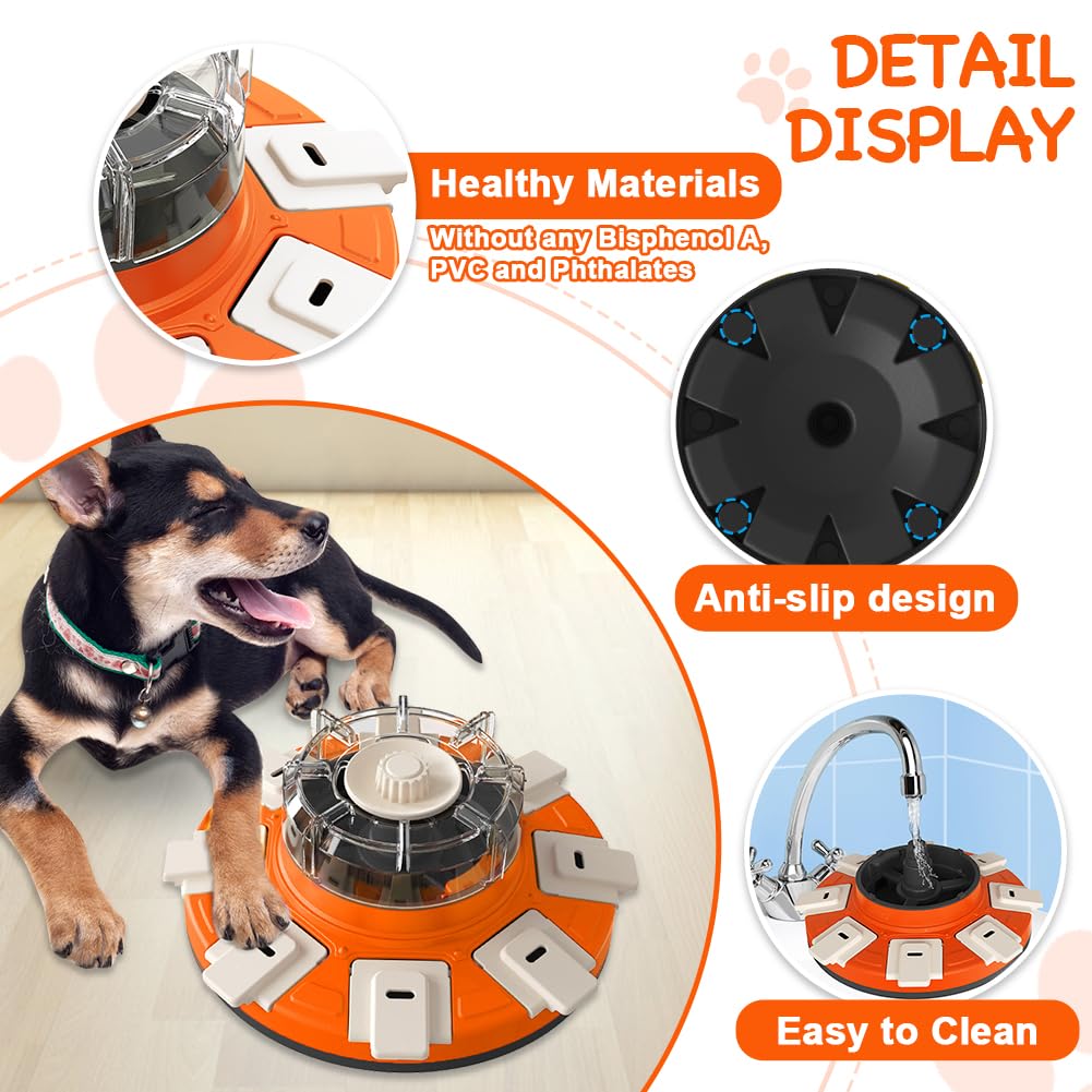 Mankoda Dog Puzzle Toys, Slow Feeder Dog Bowls, Interactive Dog Toys for Boredom Buster and Mental Stimulation, Rotating Non-Slip Dog Food Dispenser for Small Dogs, Large Dogs and Puppy