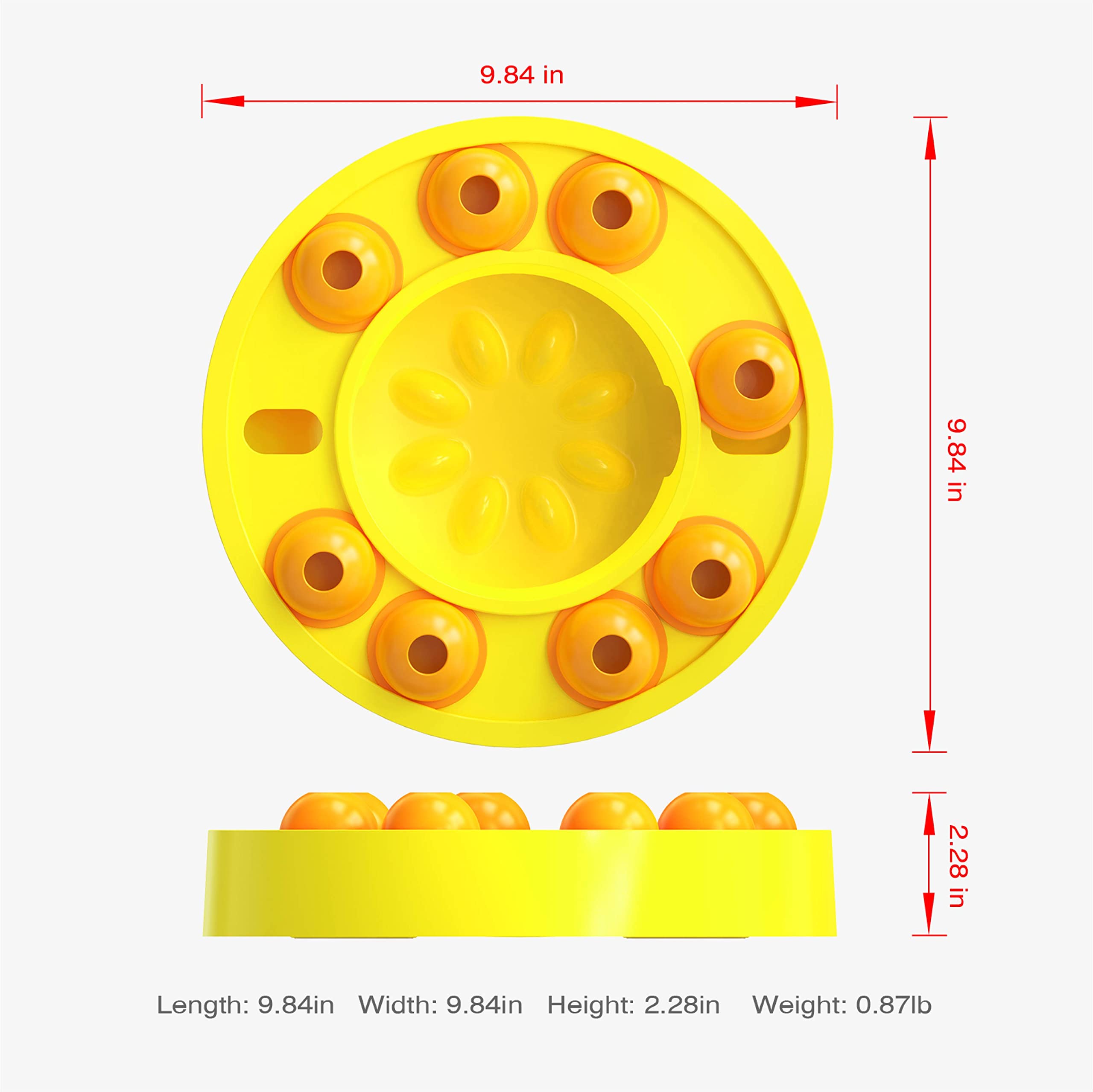 Dog Puzzle Toy Dog Treat Puzzle Interactive Dog Puzzle Toys for Smart Dogs Feeding Dispenser Slow Food Feeder Slow Feeder Dog Bowls (Yellow)