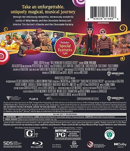 Willy Wonka and the Chocolate Factory/Charlie and the Chocolate Factory (DBFE/BD)