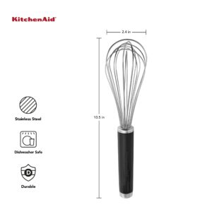 KitchenAid Universal Tool Set, 6 Piece, Black & KE060OHOBA Classic Utility Whisk, One Size, Black 2