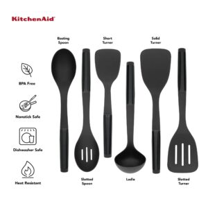 KitchenAid Universal Tool Set, 6 Piece, Black & KE060OHOBA Classic Utility Whisk, One Size, Black 2