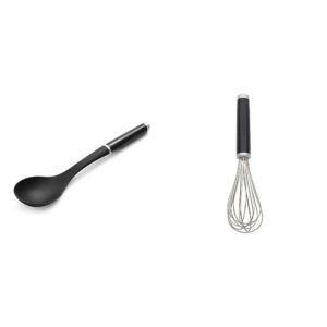 kitchenaid classic basting spoon and utility whisk, black