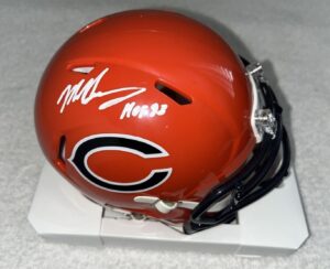 mike singletary autographed signed chicago bears mini helmet beckett coa - autographed nfl mini helmets