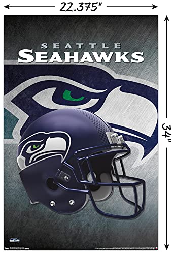 Trends International NFL Seattle Seahawks - Helmet 16 Wall Poster, 22.375" x 34", Unframed Version