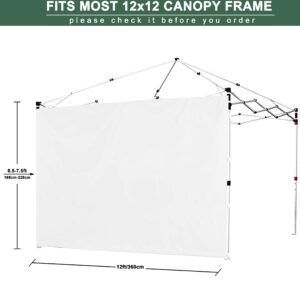 EMSCANOPY SunWall for 12x12 Canopy Frame, 3 Pack Sidewall Only, (Red)