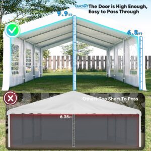 Quictent 13x20ft Party Tent Upgrade Heavy Duty Outdoor Commercial Gazebo Wedding Canopy Carport Event Shelter BBQ Wedding Tents