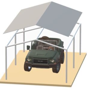 Carport Cover 14' x 20' Cut Size, 13'6" x 19'6" Finish Size Replacement Heavy Duty Canopy Tarp Tent Roof for Garage Shelter White and Silver, Only Cover (Silver 14x20)