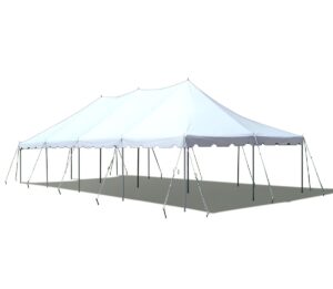 tentandtable 20' x 40' premium canopy tent, white, outdoor pole tent, 80-160 person capacity for parties, weddings, events, commercial and residential use, large heavy duty vinyl canopy tents