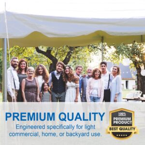 Party Tents Direct 20'x30' Canopy Tent, Weekender Canopy Pole Tent, Easy Up with Heavy Duty PVC White Top, 120 Person Capacity, Outdoor Canopies, Tents for Parties, Weddings & Events