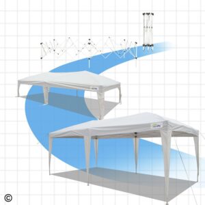 GOUTIME 10x20 Feet Ez Pop Up Canopy Instant Tent Shelter with Weight Bags 4 x 40 lb