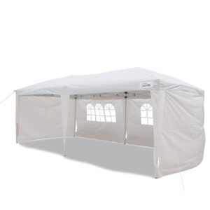 GOUTIME 10x20 Feet Ez Pop Up Canopy Instant Tent Shelter with Weight Bags 4 x 40 lb