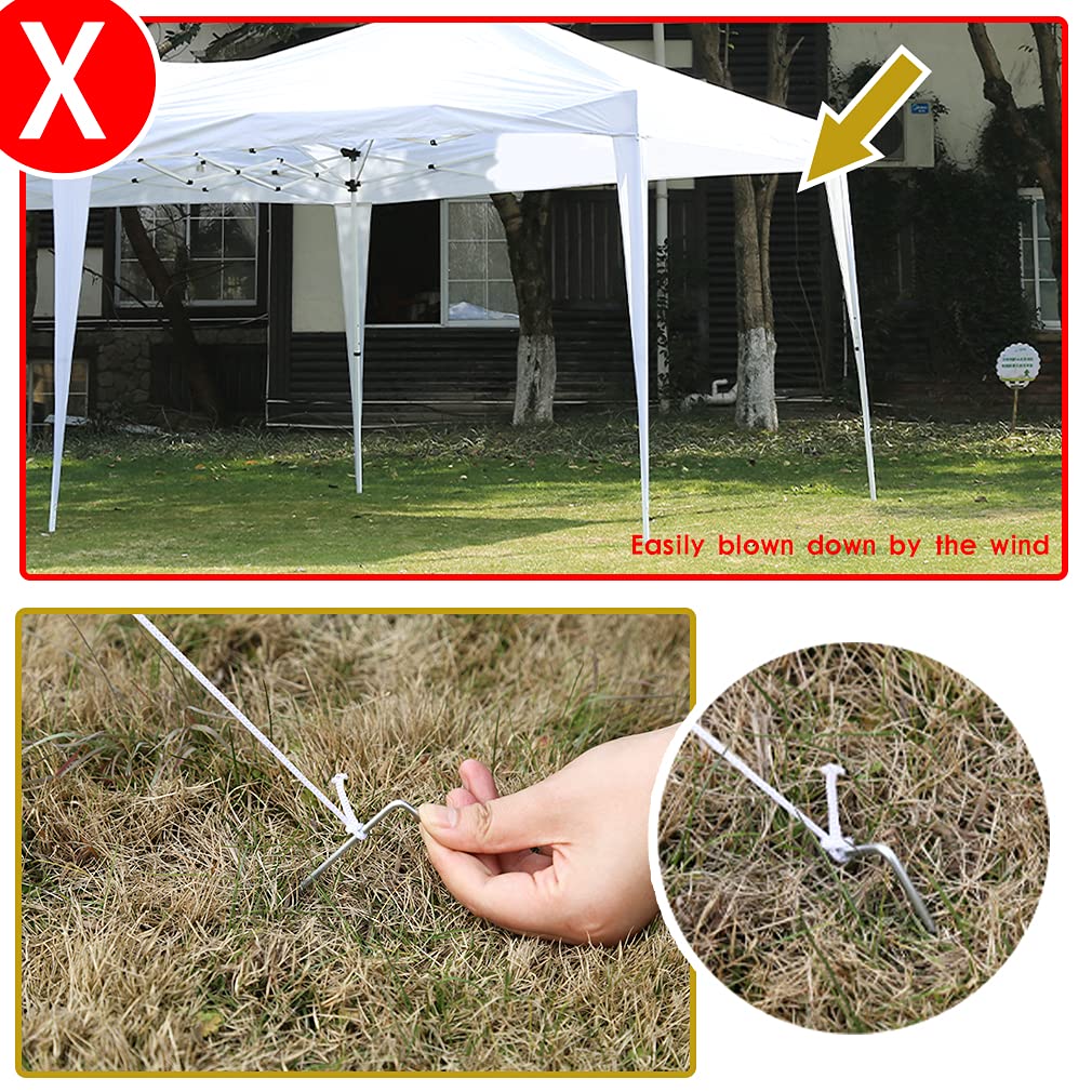 Gazebo Tent 10'x30' Canopy Tent Outdoor Gazebo Canopy Wedding Party Tent with 8 Removable Side Walls, White (10x30ft 8 Removable Sidewalls)