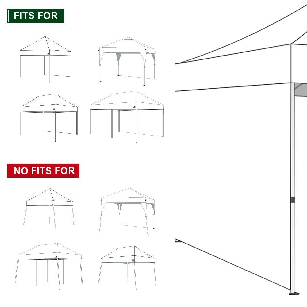 Eurmax USA Instant Canopy SunWall 10x10 Canopy Wall Sidewall for Pop Up Canopy Tent,1 Pack Sidewall Only (White)