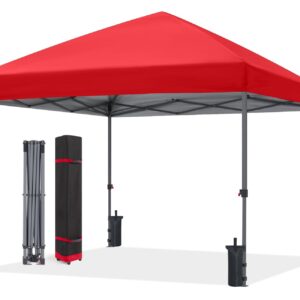 ABCCANOPY Durable Easy Pop up Canopy Tent 10x10, Red