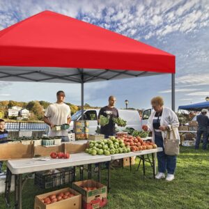 ABCCANOPY Durable Easy Pop up Canopy Tent 10x10, Red