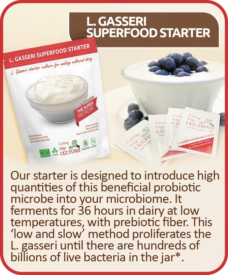 L. Gasseri SuperFood Starter Culture ProBiotic Cultured Dairy Low And Slow Yogurt Lactobacillus By Cutting Edge Cultures