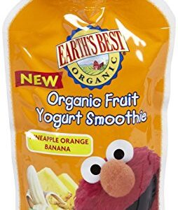 Earth's Best Sesame Street Fruit Yogurt Smoothies - Pineapple Banana Orange - 4.2 oz - 6 pk