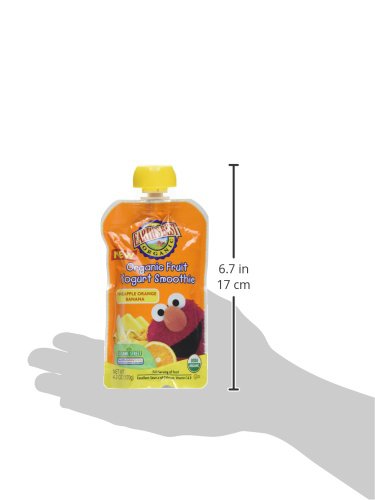 Earth's Best Sesame Street Fruit Yogurt Smoothies - Pineapple Banana Orange - 4.2 oz - 6 pk