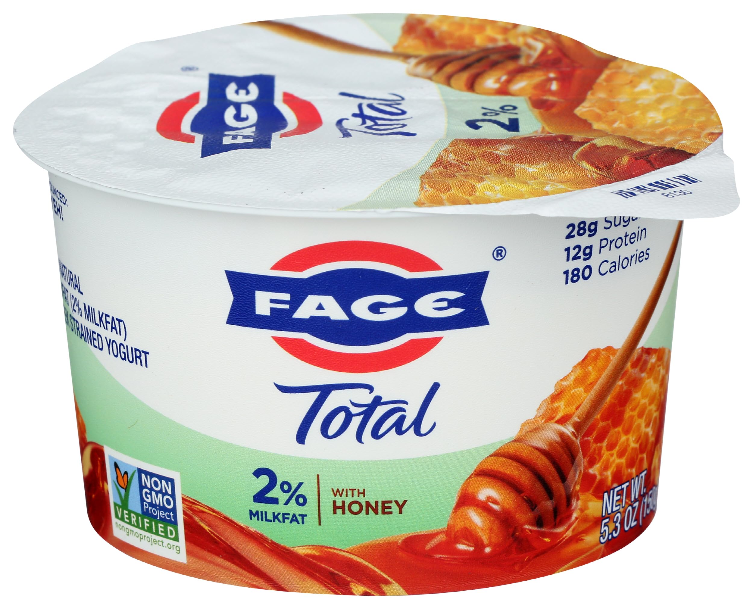 Fage Total Greek Yogurt, 2%, Honey, 5.3 oz