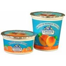 Upstate Niagara Coop Peach Rich and Creamy Yogurt, 8 Ounce - 12 per case.