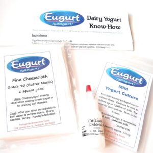 Greek Mild Yogurt Kit (basic) - w/ cheesecloth and 1 oz. calcium chloride