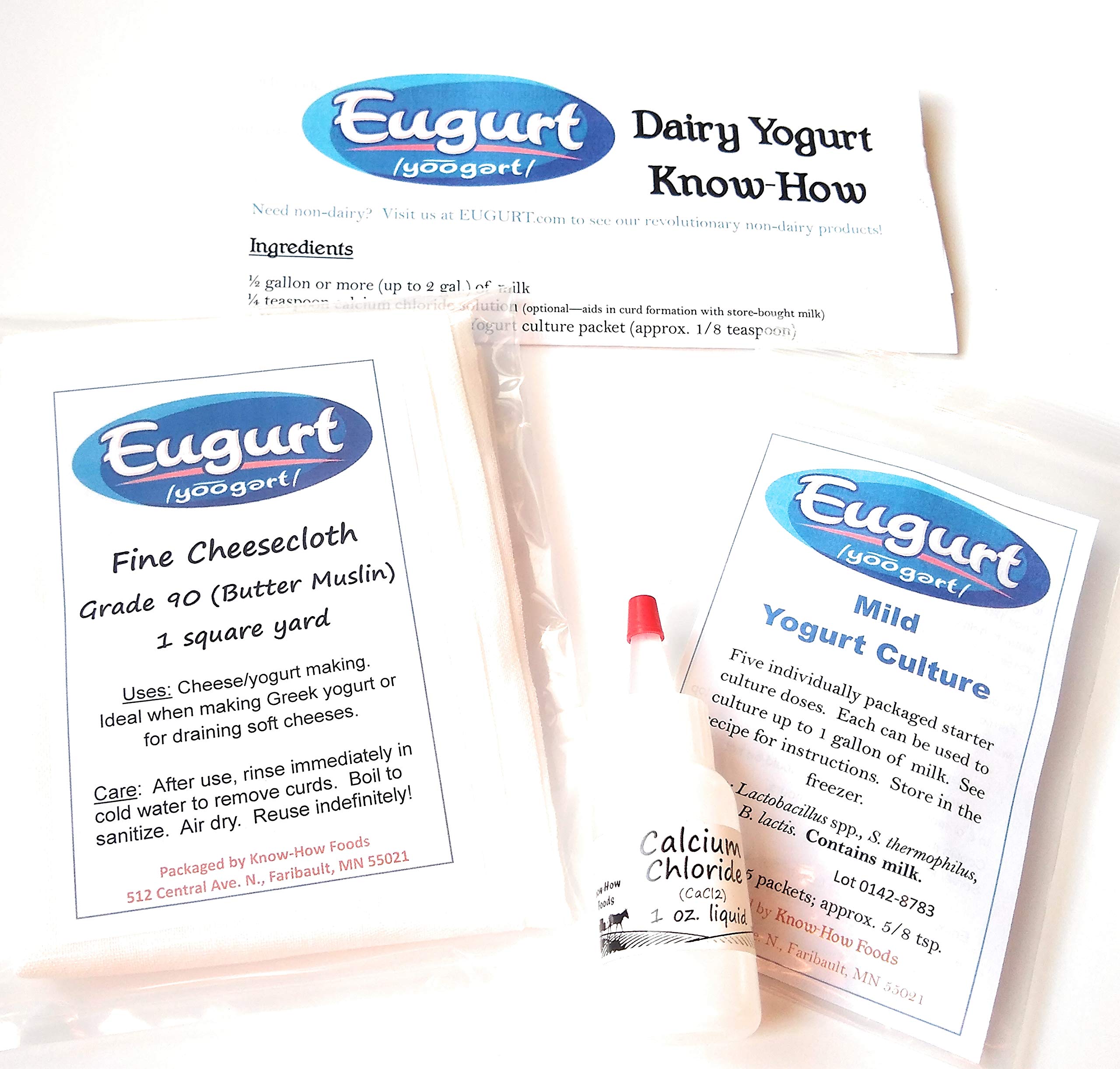 Greek Mild Yogurt Kit (basic) - w/ cheesecloth and 1 oz. calcium chloride