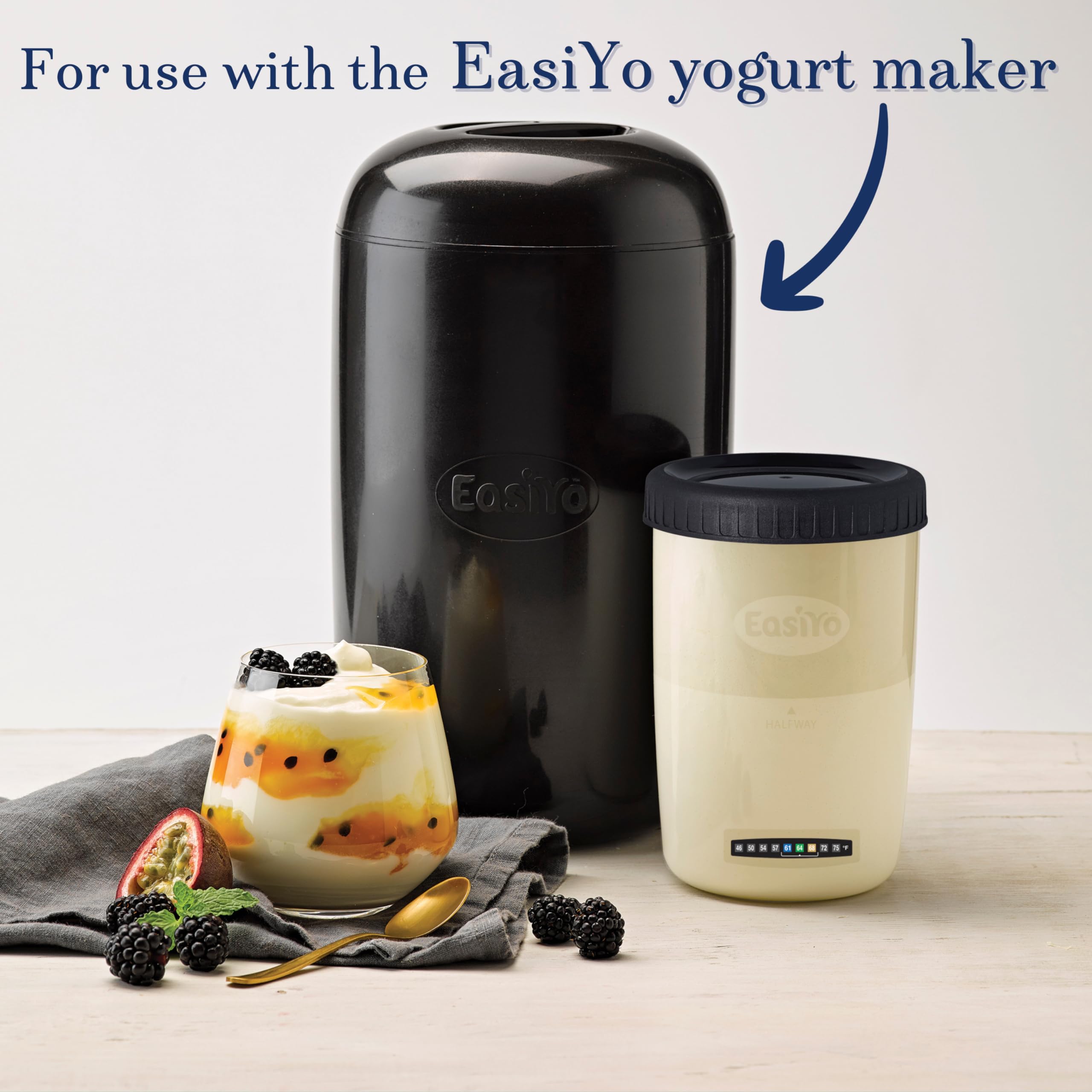 EasiYo Extra Jars (2-Pack) | Compatible with the EasiYo Yogurt Maker