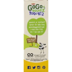 PACK OF 12 - COGO Squeez Yogurtz Banana Low Fat Yogurt, 4- 3 oz pouches