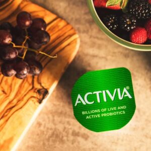 Activia Probiotic Lowfat Yogurt, Variety Pack - Milk Fat Vitamin D, Supports Gut Health - Strawberry, Black Cherry and Peach - 4 Pack (24 x 4 oz, Each) - Ready Set gourmet Donate a Meal Program