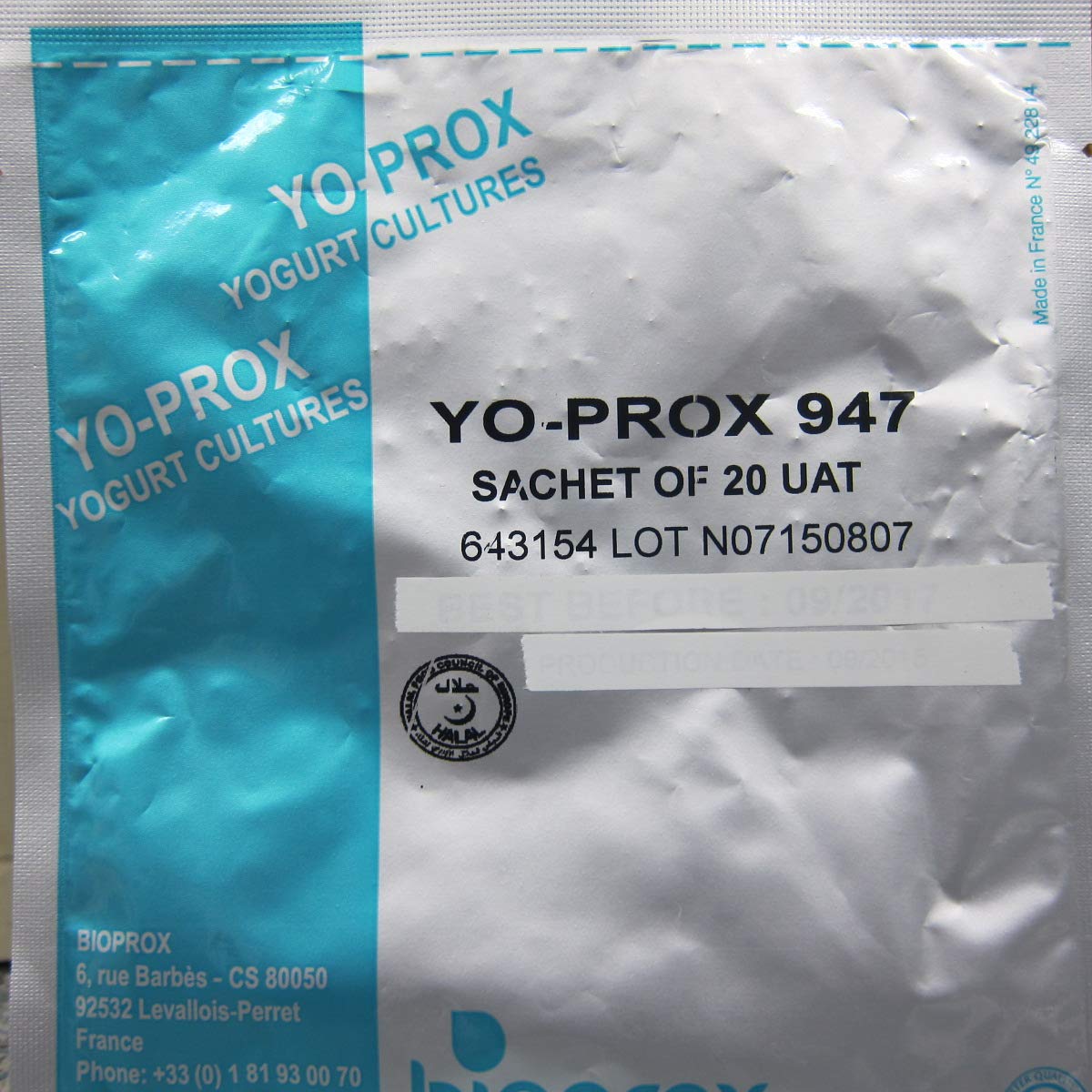 Bioprox Yo-Prox 947 Yogurt Culture, 20 Units (Mild & Creamery)