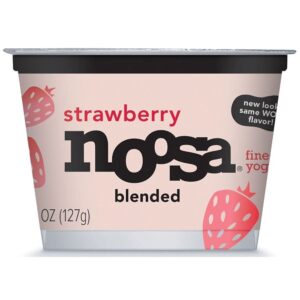 noosa strawberry blended yoghurt, 4.5 ounce - 6 per case.