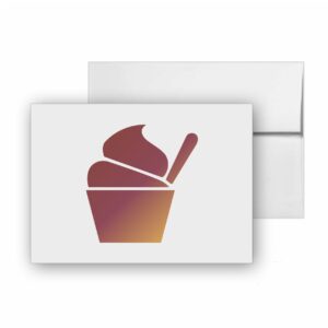 frozen yogurt treat sweet snack, quality blank cards cc-25821