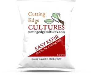 cutting edge cultures easy kefir starter culture, 1 packet, 5g, makes 1 quart