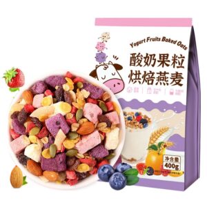 yogurt baked oatmeal 14oz/400g nutritional breakfast cereal food health fruit oatmeal oatmeal squares cereal