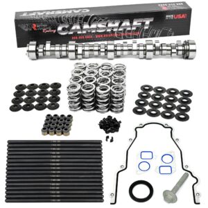 brian tooley racing btr ls1 stage 3 naturally aspirated n/a camshaft, ls dual valve spring kit (.660" lift) w/steel retainers, 7.400" ls chromoly pushrods & ls gasket install kit fits 4.8 5.3 5.7 6.0