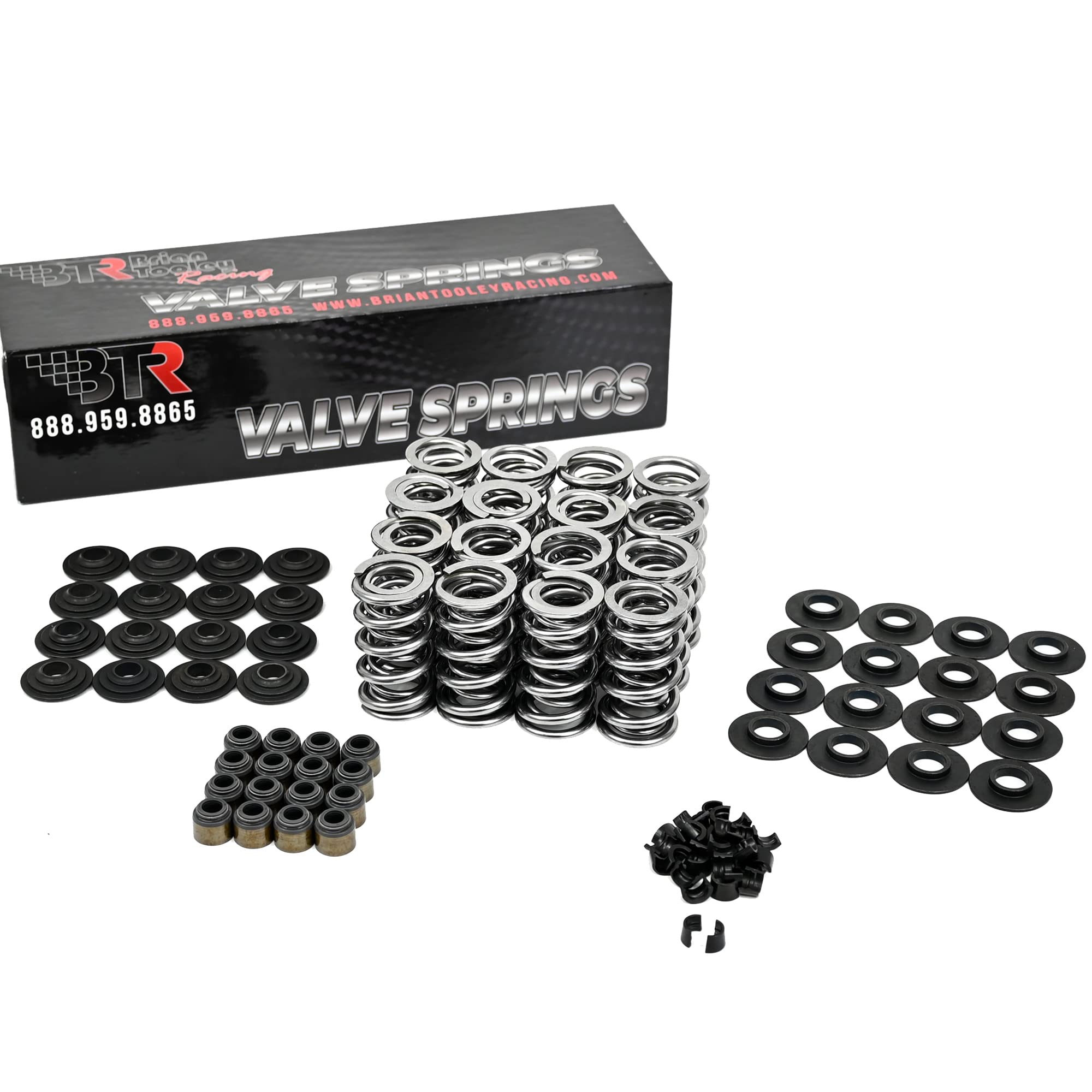 Brian Tooley Racing BTR LS1 Stage 3 Naturally Aspirated N/A Camshaft, LS Dual Valve Spring Kit (.660" Lift) w/Steel Retainers, 7.400" LS Chromoly Pushrods & LS Gasket Install Kit Fits 4.8 5.3 5.7 6.0