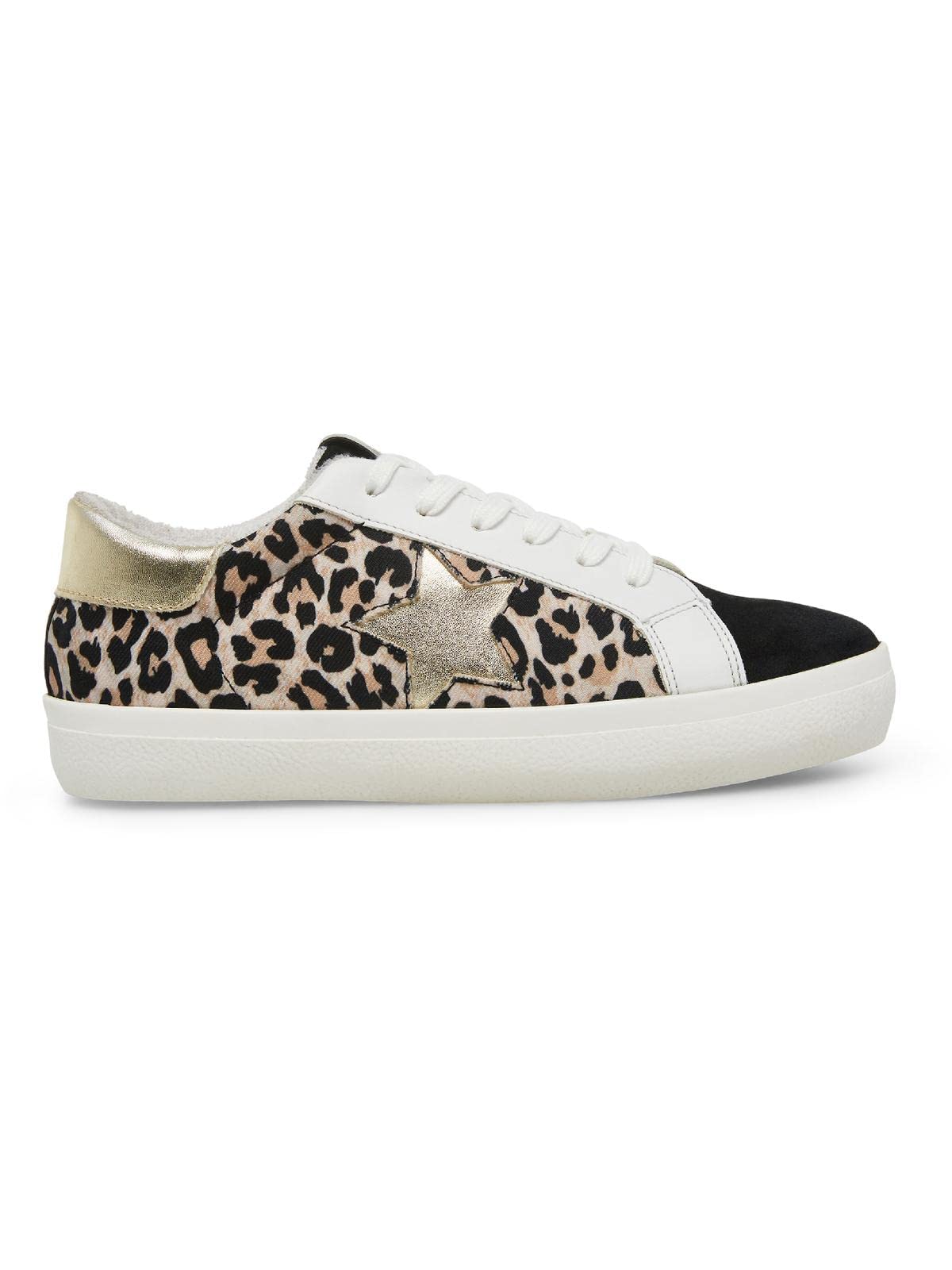 Steve Madden Women's Starling Sneaker, Black/Leopard, 7.5