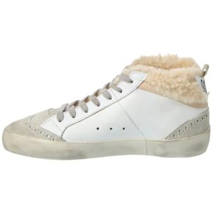 Golden Goose Midstar Leather & Shearling Sneaker, 38, White