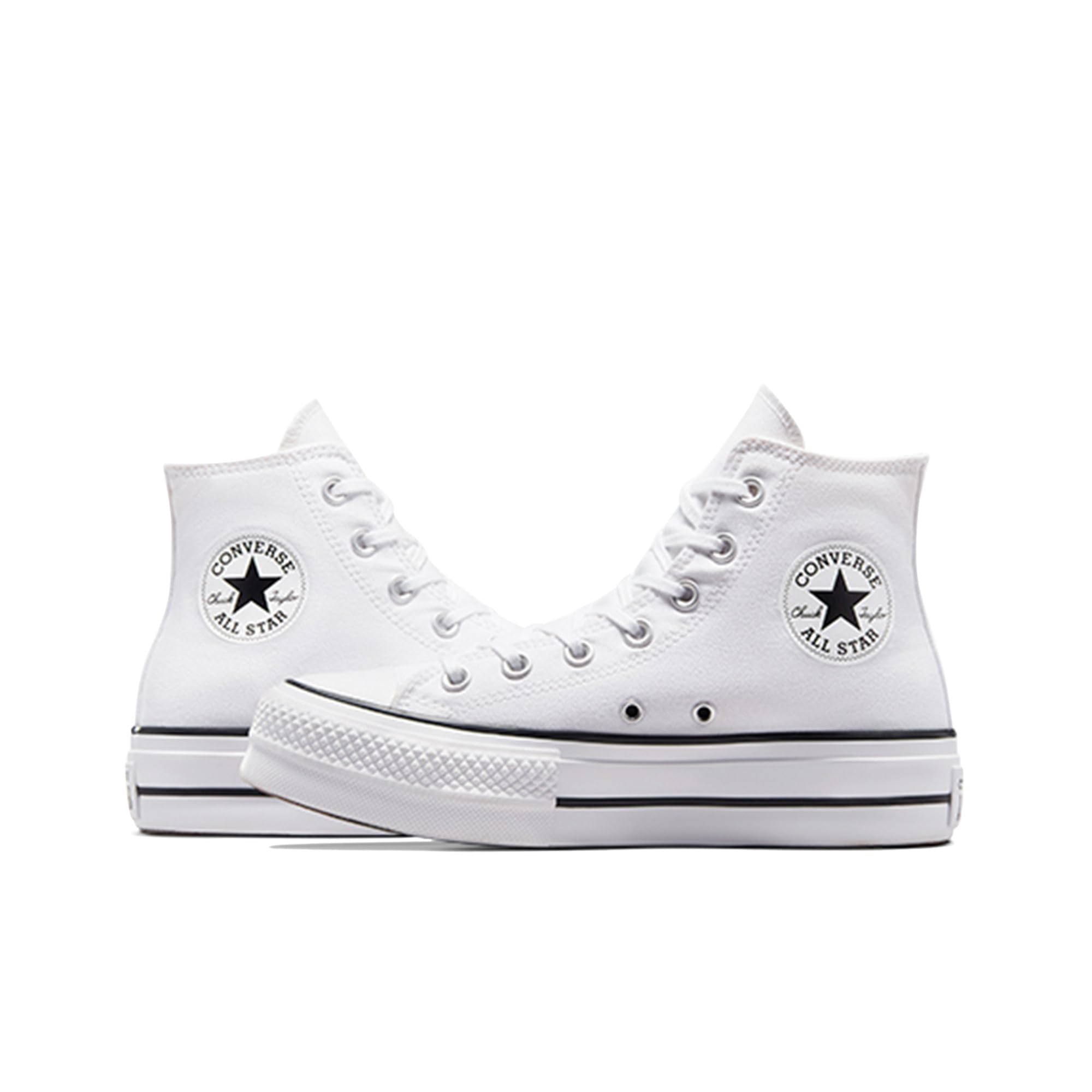 Converse Women's Chuck Taylor All Star Lift High Top Sneakers, White/Black/White, 7 Medium US