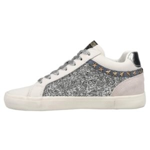 vintage havana womens bounce glitter lace up sneakers shoes casual - pink, silver, white - size 6 m
