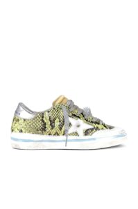 golden goose women's superstar penstar sneaker (lime black/white/silver, numeric_6)