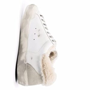 Golden Goose Super-Star Penstar Leather Upper Suede Star and Spur Mens Sneaker GMF00175-F002150-10276-41 White/Grey