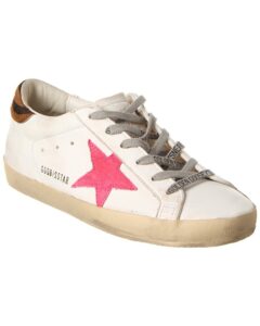 golden goose superstar leather sneaker, 35, white