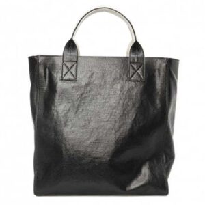 Golden Goose California Bag N-S Property Waxed Canvas Body Zipped Tote Bag - Black