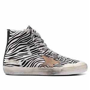 Golden Goose Francy Penstar Horsy Zebra Upper Suede Star Leather Heel Womens Distressed Sneaker GWF00114-F002628-81554-39