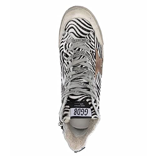 Golden Goose Francy Penstar Horsy Zebra Upper Suede Star Leather Heel Womens Distressed Sneaker GWF00114-F002628-81554-39