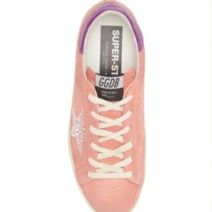 Golden Goose Women's Super Star Pink Suede Leather Sneakers (us_footwear_size_system, adult, women, numeric, medium, numeric_6)