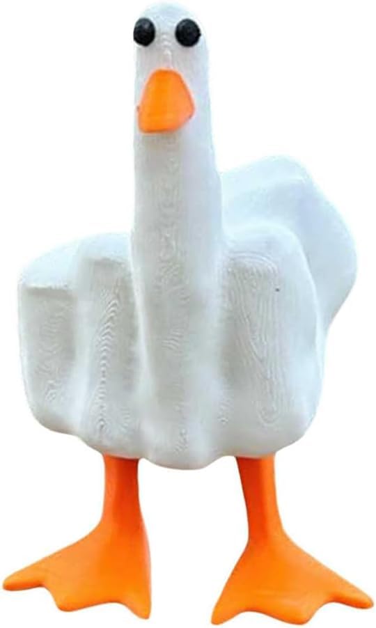 Gladyell Funny Middle Finger Resin Garden Statue, Home Decoration Sculpture for Office Desk Gift