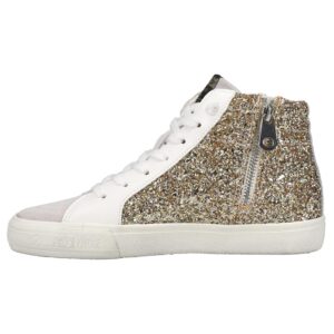 VINTAGE HAVANA Womens Mateel Glitter High Sneakers Shoes Casual - Gold - Size 8.5 B