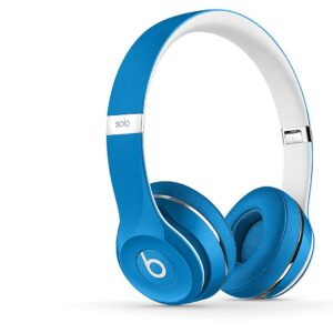 Beats Solo2 On-Ear Headphone Luxe Edition (WIRED, Not Wireless) (Renewed) - Blue